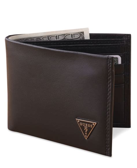 Black Leather Wallet .